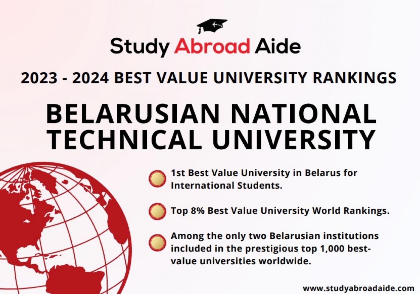 БНТУ – лучший университет Беларуси по версии Best Value Universities in Belarus for International Students 2023–2024
